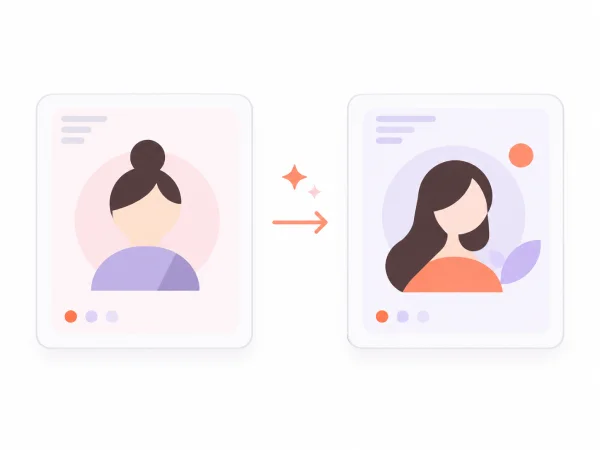Reference image used to build a unique AI avatar